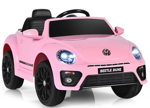 Billede af VW Beetle Dune 12V pink med fjernbetjening og gummihjul