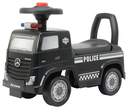Mercedes Actros politi gåbil med sirener og udrykningslys.
