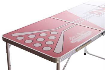 Stanlord Beer Pong bord foldebar - Officielle mål - inkl. 24 krus og 24 bolde